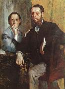 Edgar Degas The Duke and Duchess Morbilli Norge oil painting reproduction